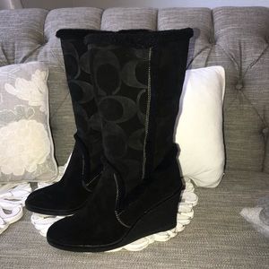 Coach Jordana Wedge Heels Boots Woman’s 9.5